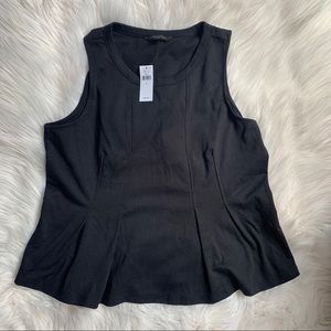Banana Republic - Black peplum sleeveless top